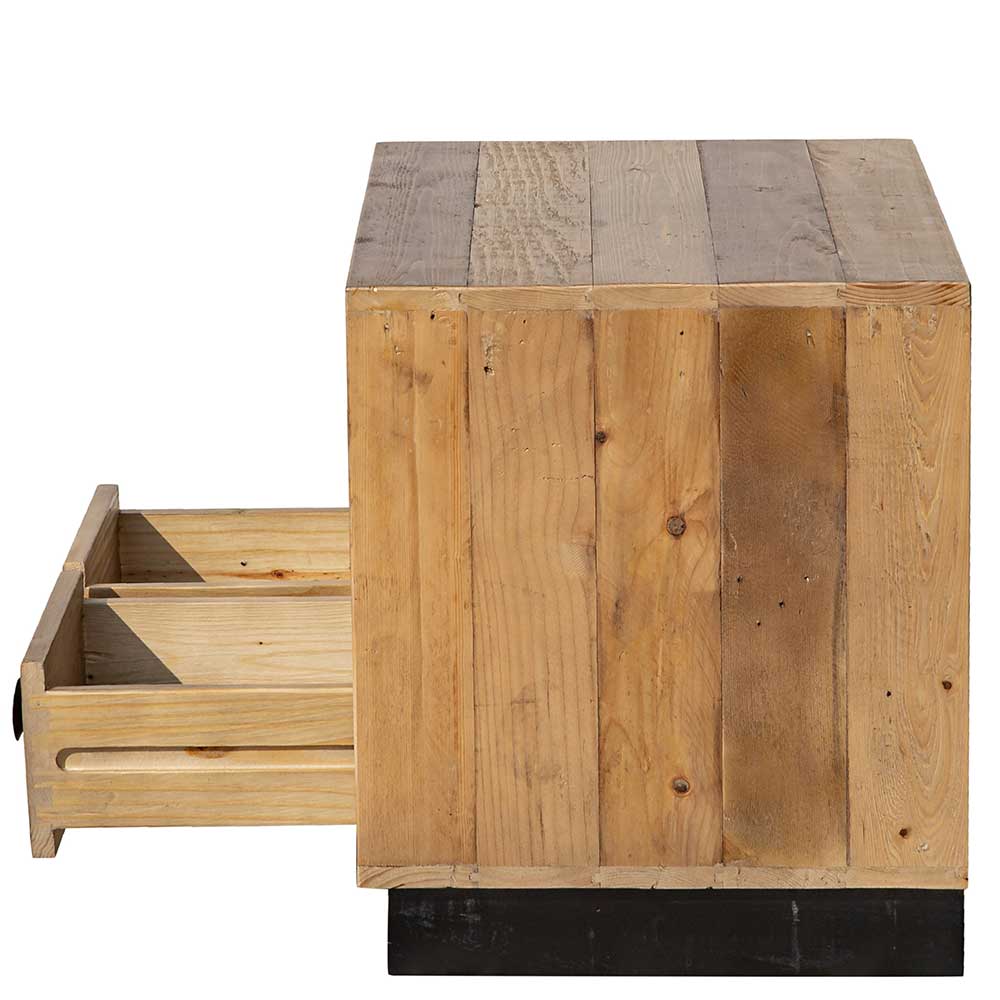 45x50x45 Nachttisch aus Recyclingholz - Dulcinus