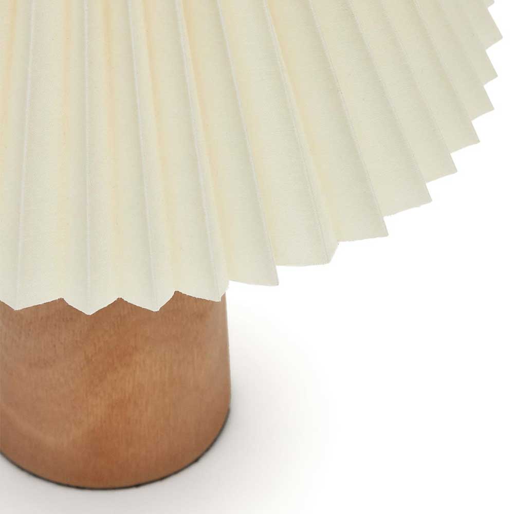 Tischlampe mit Holzfuß - Lydosca