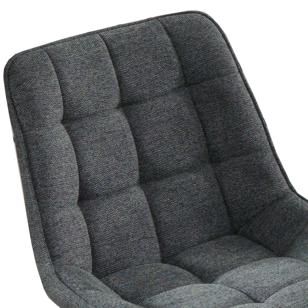 Dunkelgraue Polsterstühle aus Stoff - Yason (4er Set)