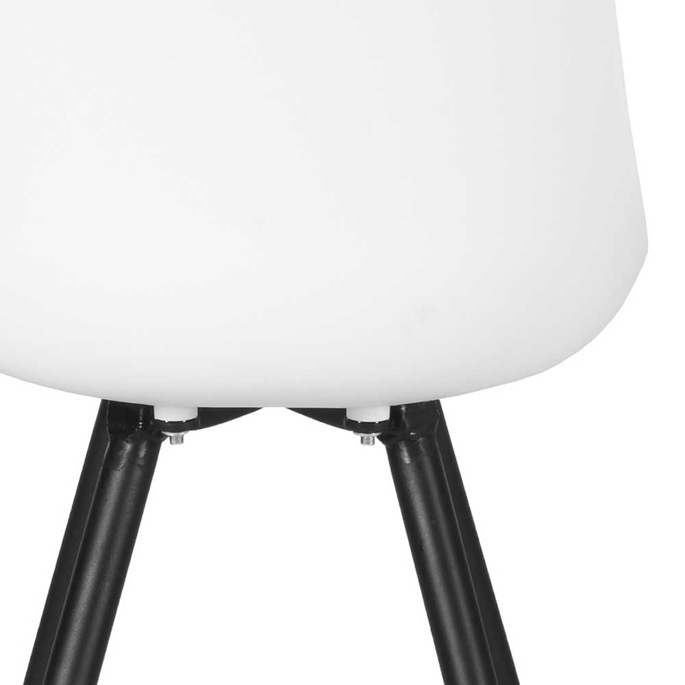 Esszimmer Schalenstuhl in Weiß Kunststoff - Saar (2er Set)