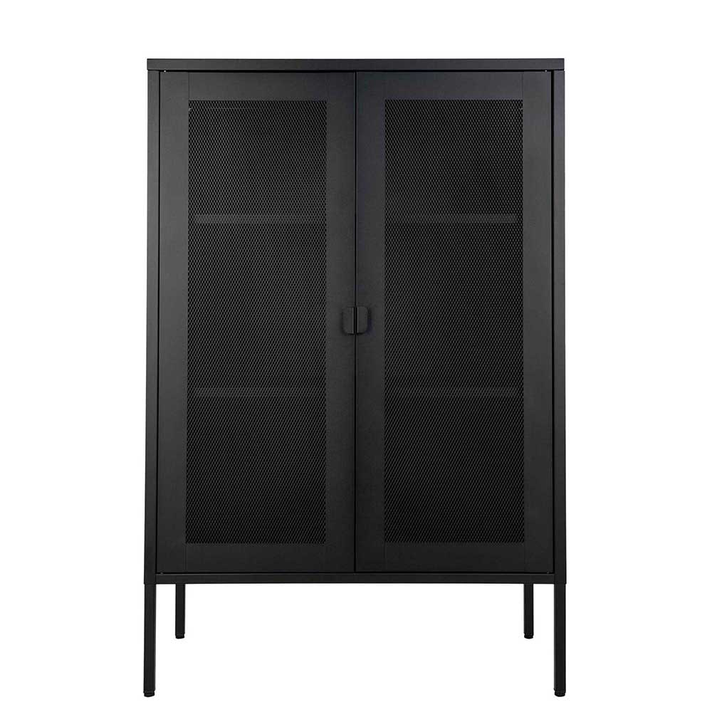 80x120x40 Industrial Highboard mit Gittertüren - Zadegna