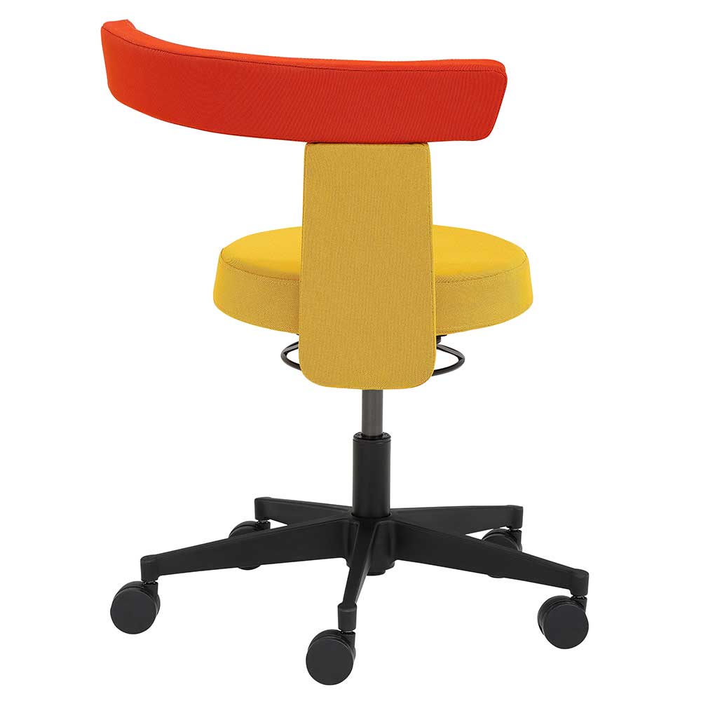 Funktioneller Drehhocker in Gelb & Orange - Marony