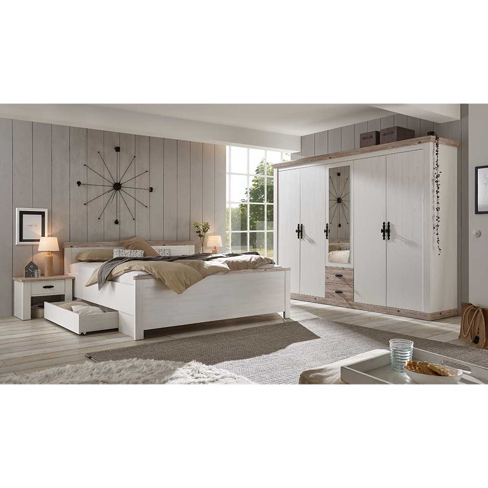 180x200 Schlafzimmer Möbel komplett - Nedita I (vierteilig)