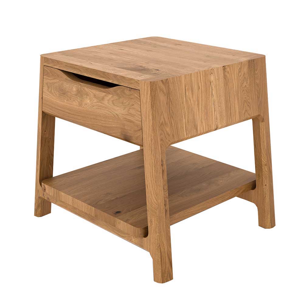 Design Nachtkommode aus Wildeiche Massivholz - Laida