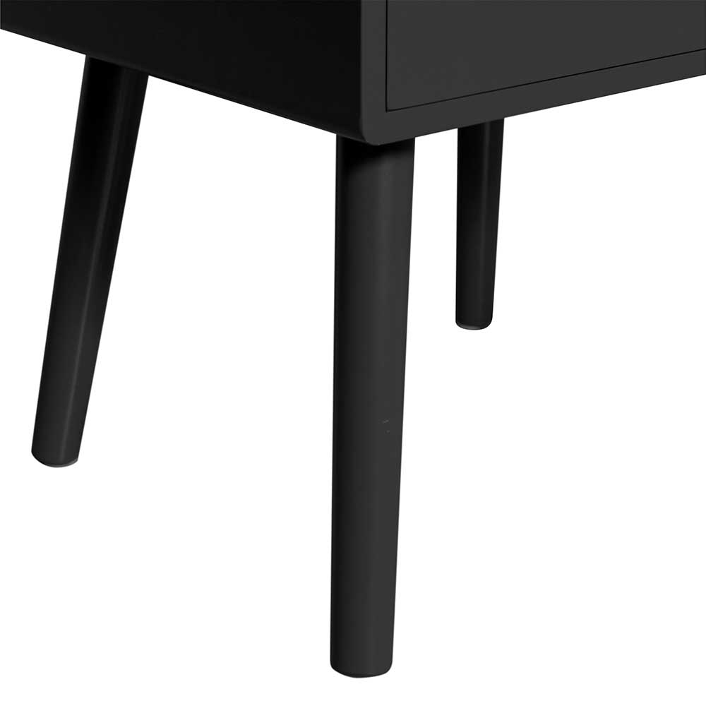 Konische schwarze Holzbeine der Scandi Chic Nachtkommode für stabilen Stand – Lemerzi