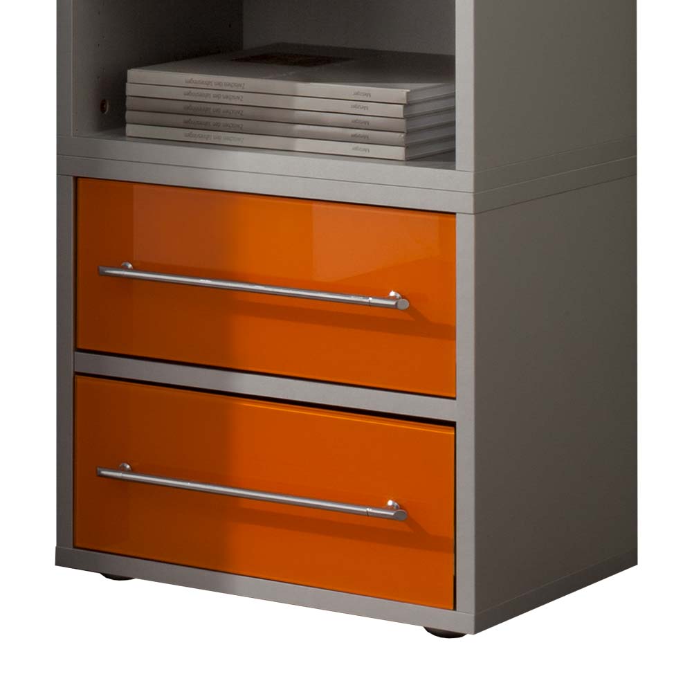 45x120 Hochkommode mit Glasfront Orange - Katalonia