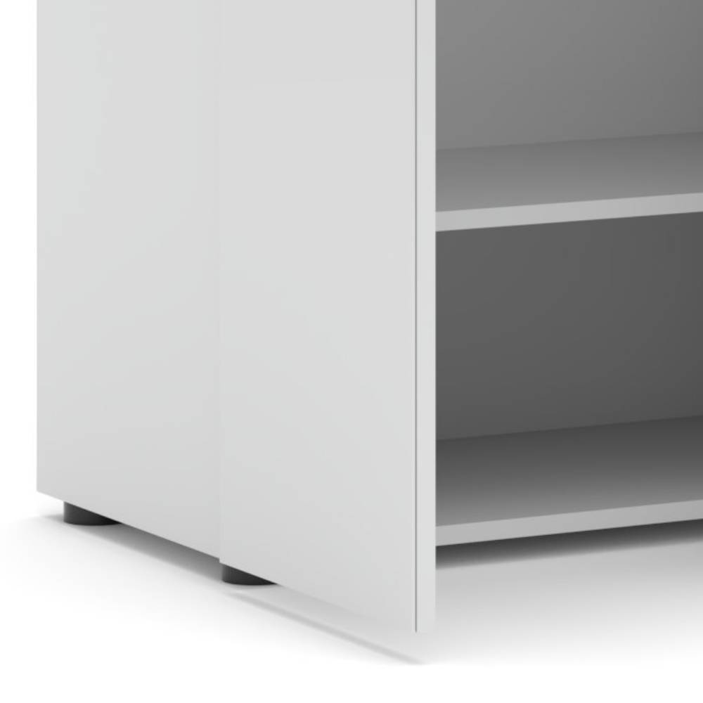 65cm breiter Garderobenschrank in Weiß - Romina