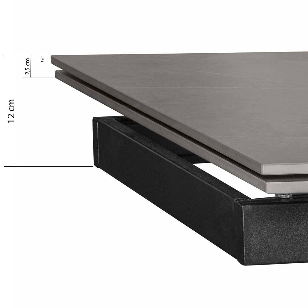 Tisch mit Keramik in Grau Marmor Optik - Icantado