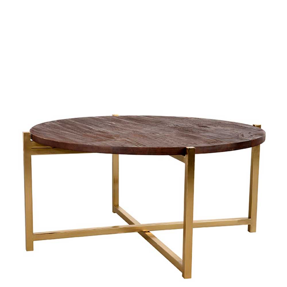 Couchtisch aus Mangoholz in Dunkelbraun - Estellos
