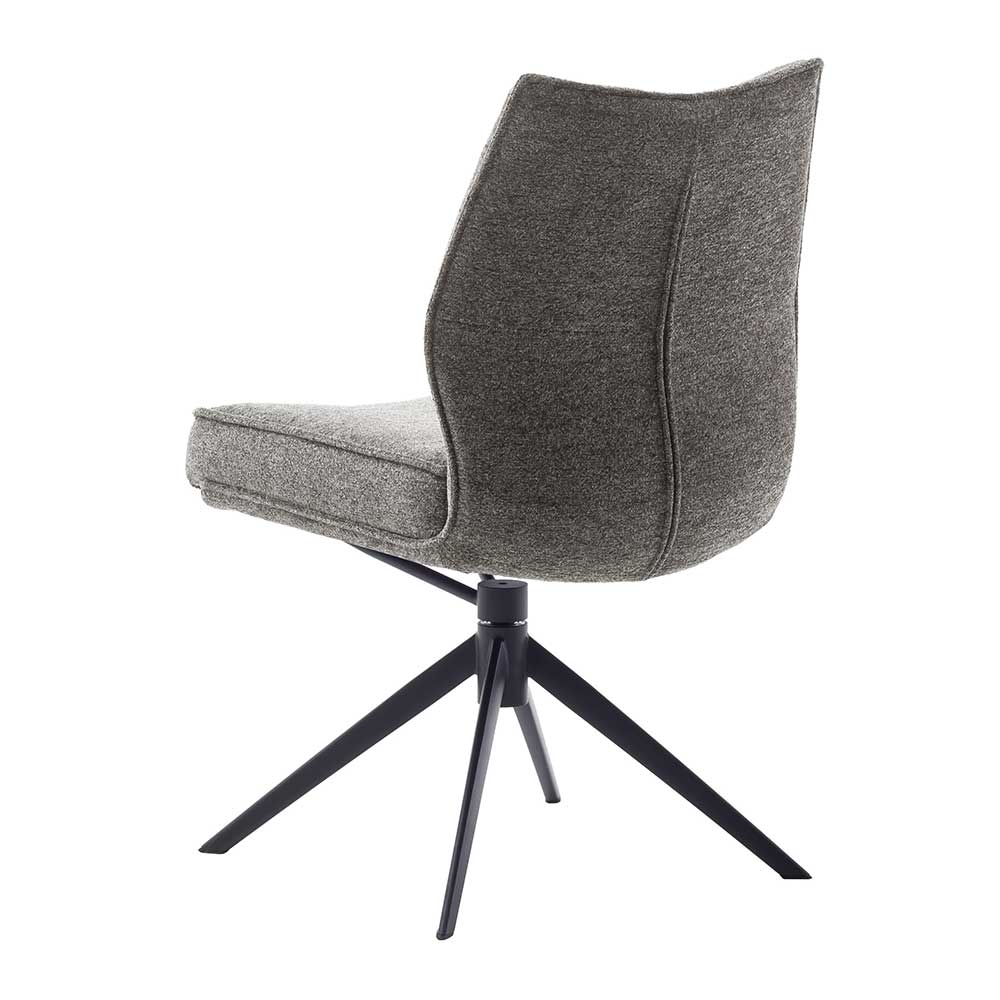 Drehbare Esszimmerstühle in Anthrazit - Binocra (2er Set)