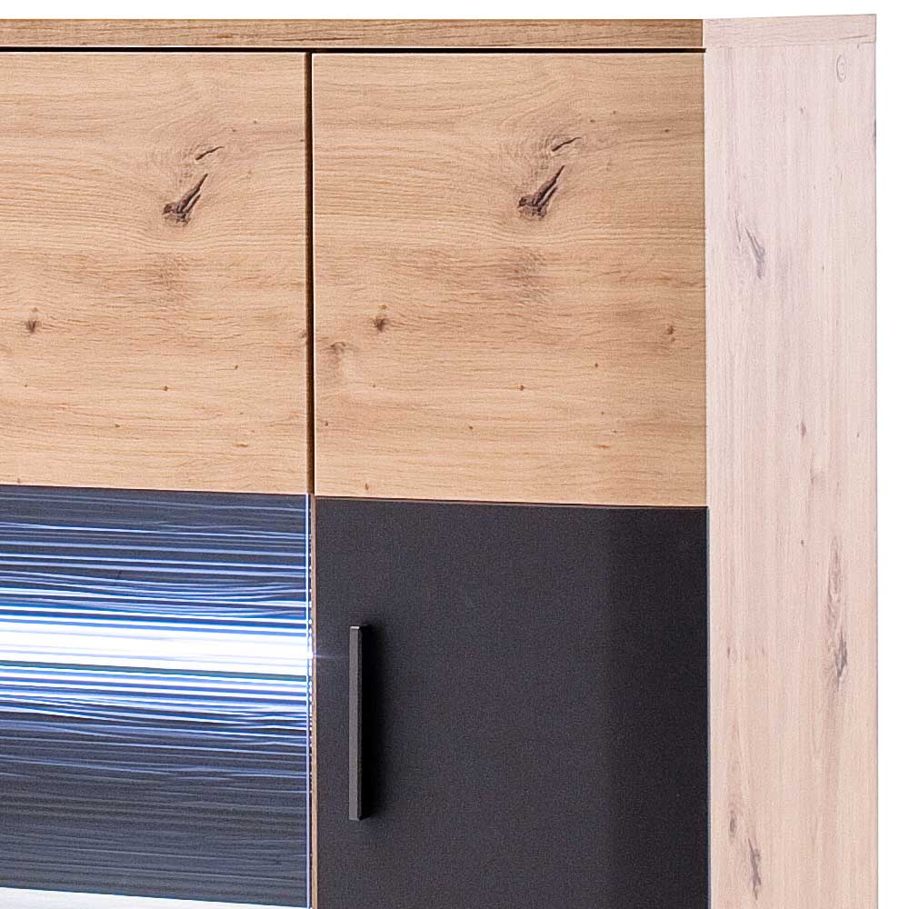 120x134x37 cm Highboard mit drei Türen - Vecenda