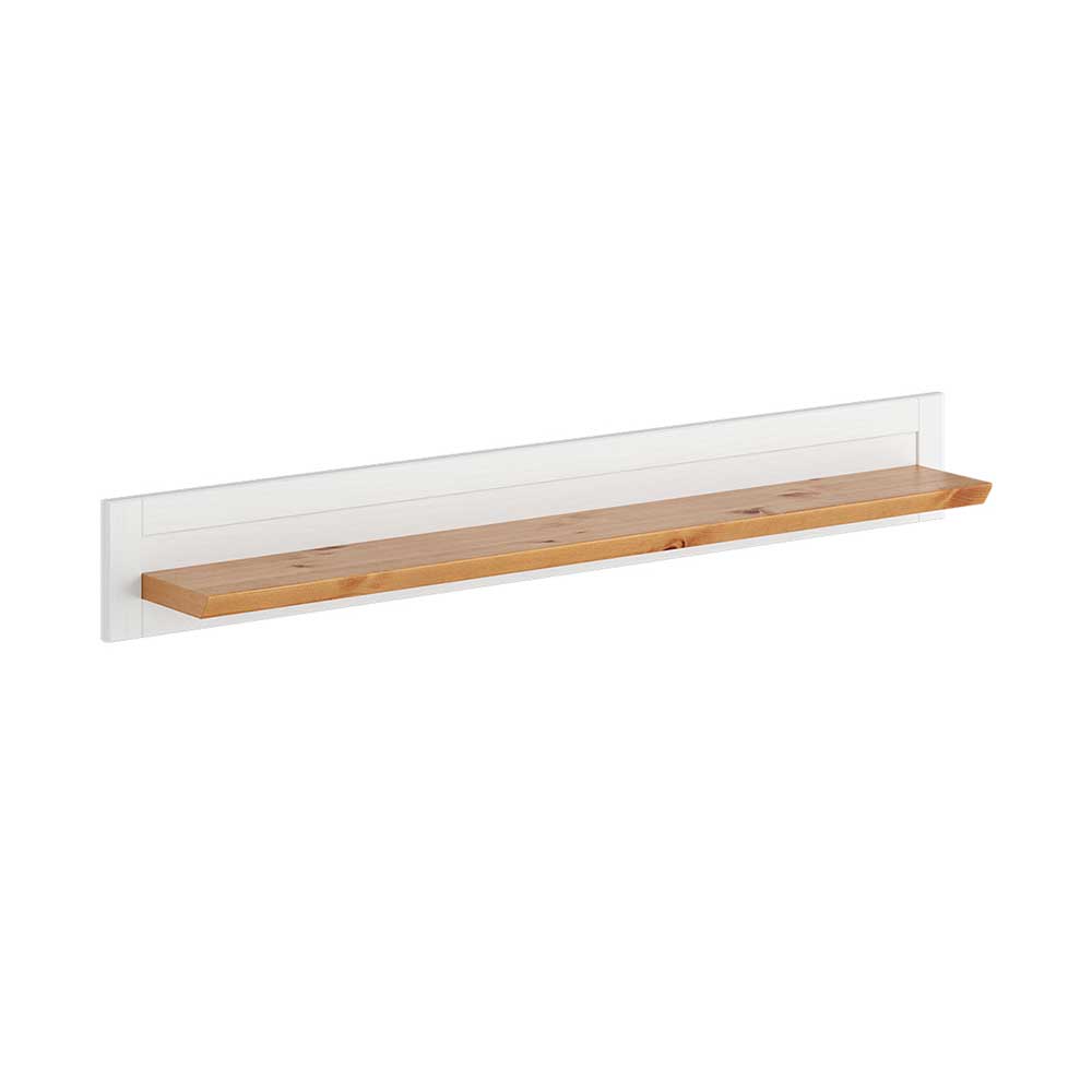 Landhaus Wandboard in Weiß & Kiefer Natur - Saluts