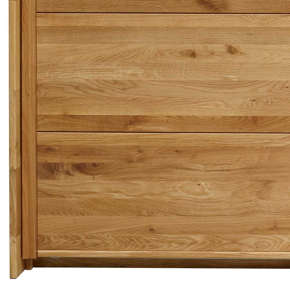 Schwebetürenschrank aus Wildeiche & Weißglas - Divnoi