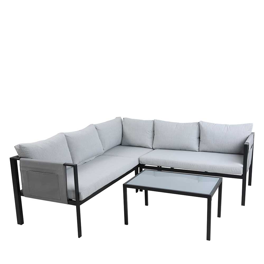 Garten Lounge Set mit vier Sitzplätzen - Emeziano (zweiteilig)