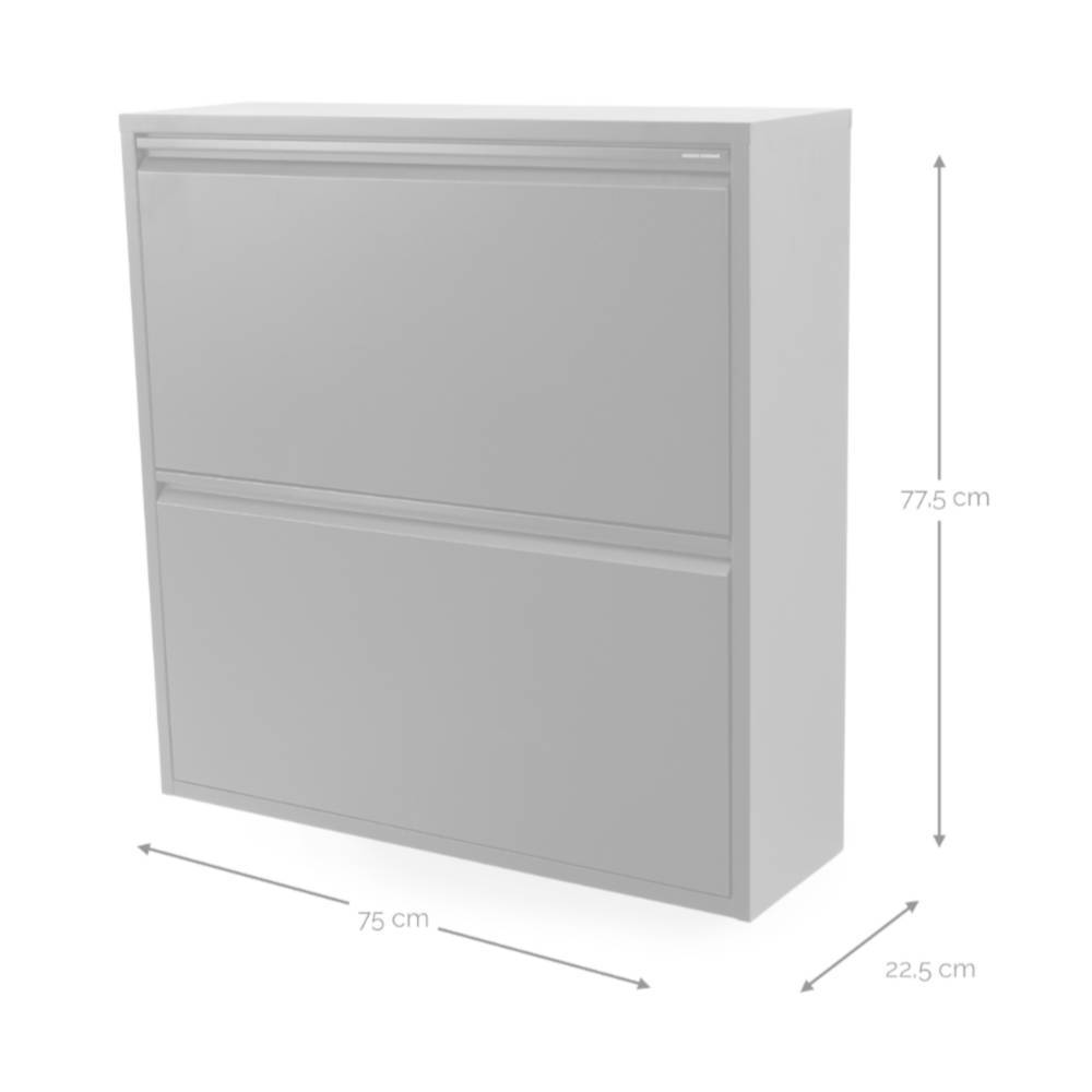 2-Klappen-Schuhschrank in Gelb - Rupicon
