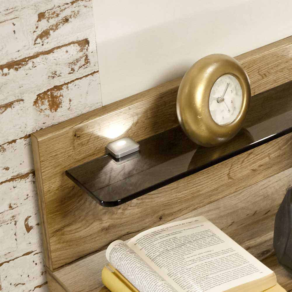 Nachtschrank Set Neriman in Creme und Eichefarben (2er Set)