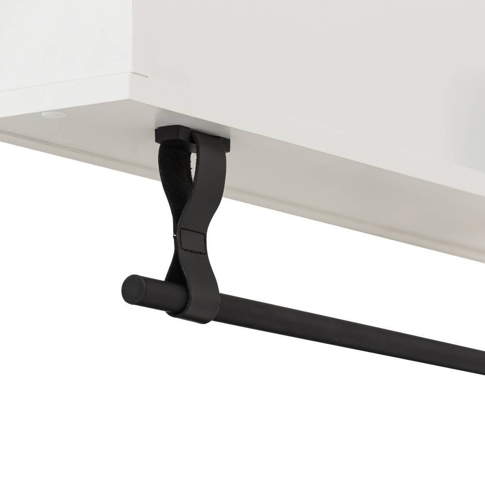 Wandboard mit Stange in Mattweiß und Mattschwarz - Sylvester VII