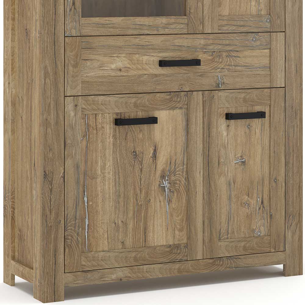 110x200x40 Schrank in Eiche Dunkel - Yoziska
