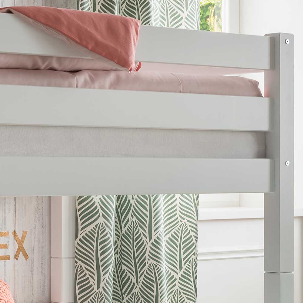 Hochbett & Einzelbett & Regal Set - Polar (zweiteilig)
