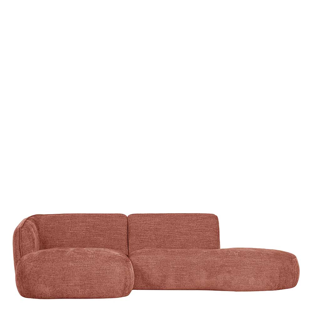 Stoff Eckcouch in Rosa - Gachi