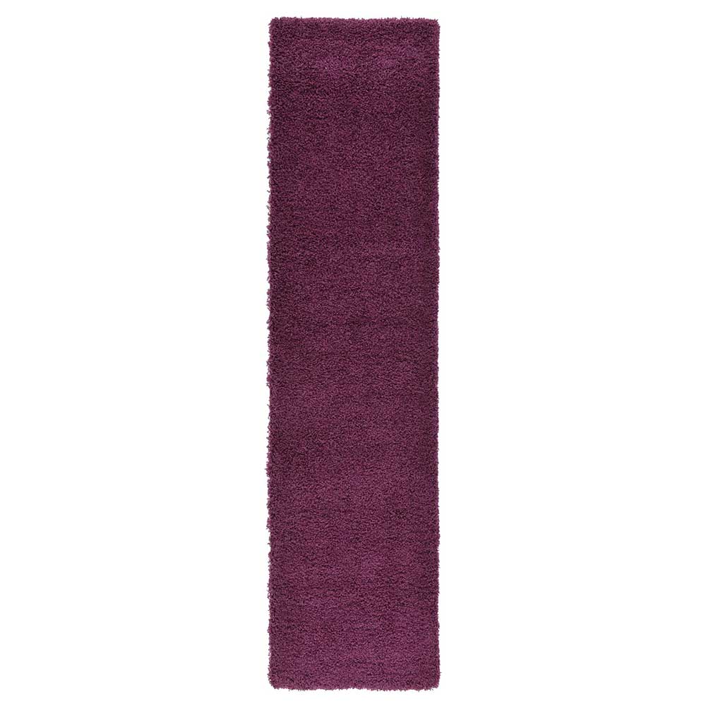 Hochflor Teppich oder Läufer in Violett - Zelio