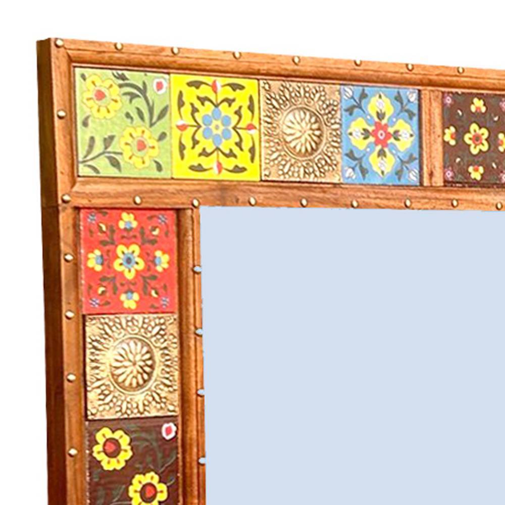 Boho Wandspiegel mit Ablage - Restaurazia