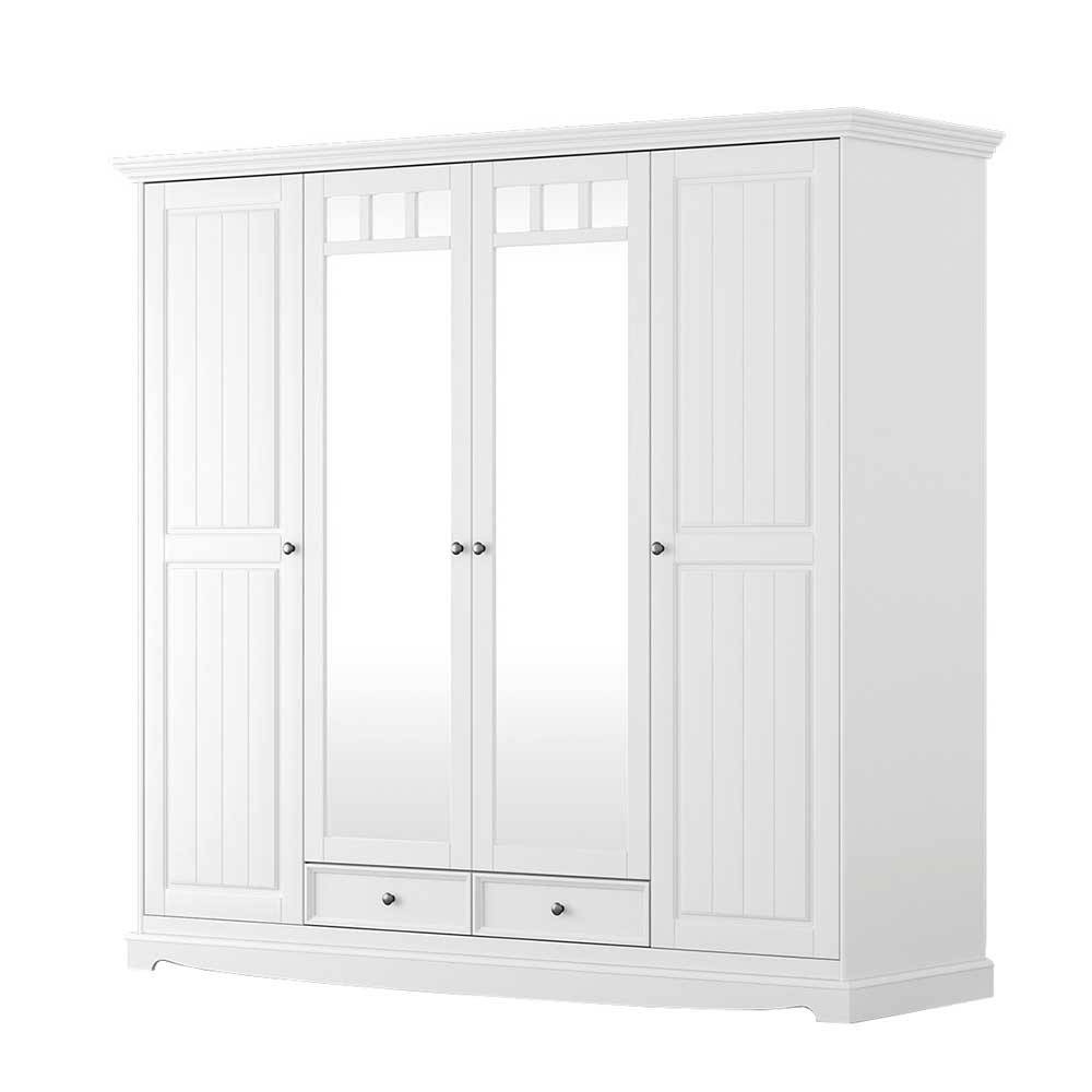 Weißer Schlafzimmerschrank im Landhausstil - Indico
