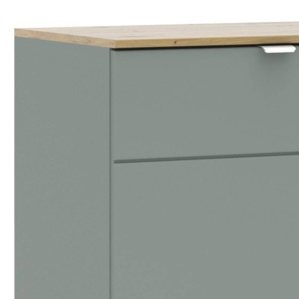 TV Sideboard in Graugrün und Wildeiche Optik - Anthros