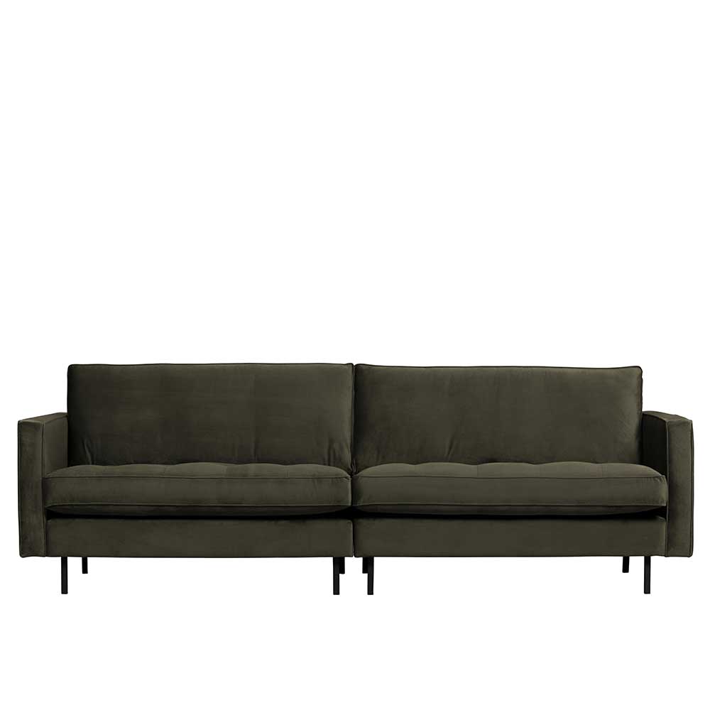 Wohnzimmer Sofa in Dunkelgrün Samtbezug - Lasirena