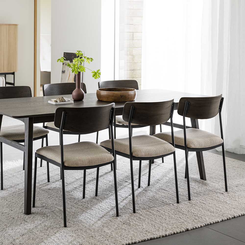 Gepolsterte Stapelstühle modern - Kentura (2er Set)