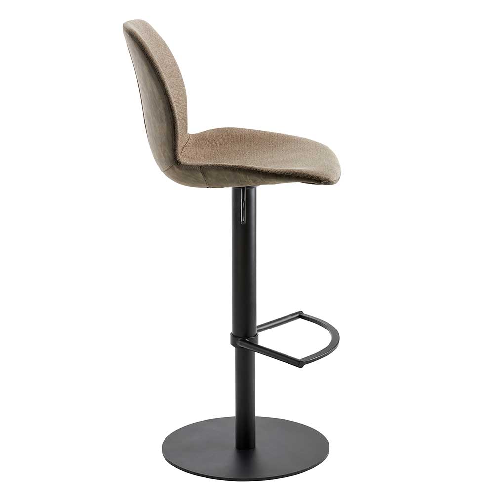 Material Mix Barstuhl in Beige & Schlamm - Vismarel