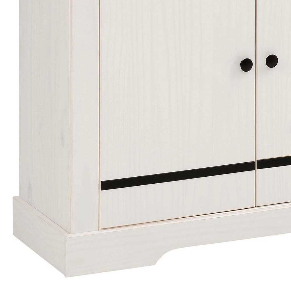 Design Sideboard in Weiß mit Schwarz - Manduza