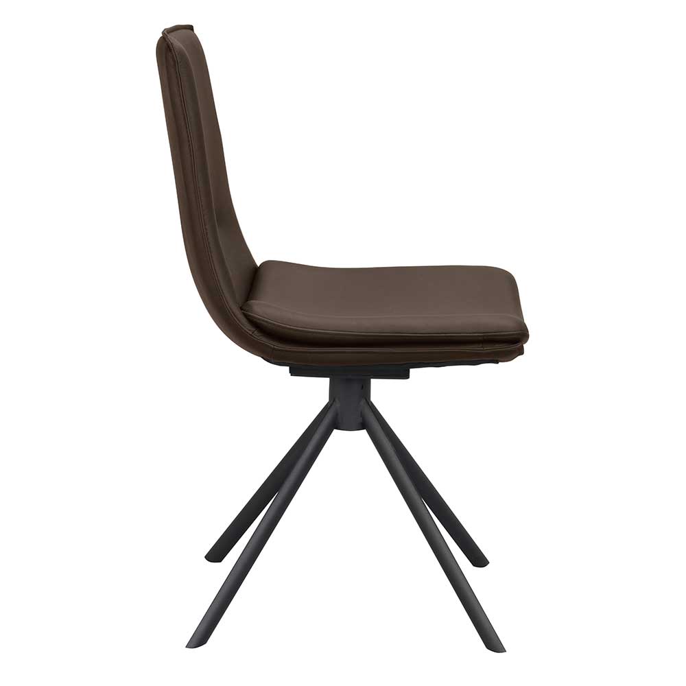 Lederstühle in Braun - Unkorian (2er Set)