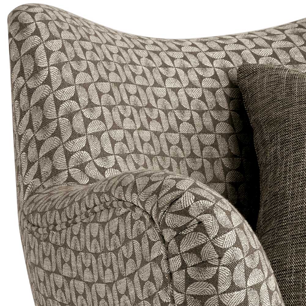 Retro Designsessel in Beige und Braun gemustert - Regiovs