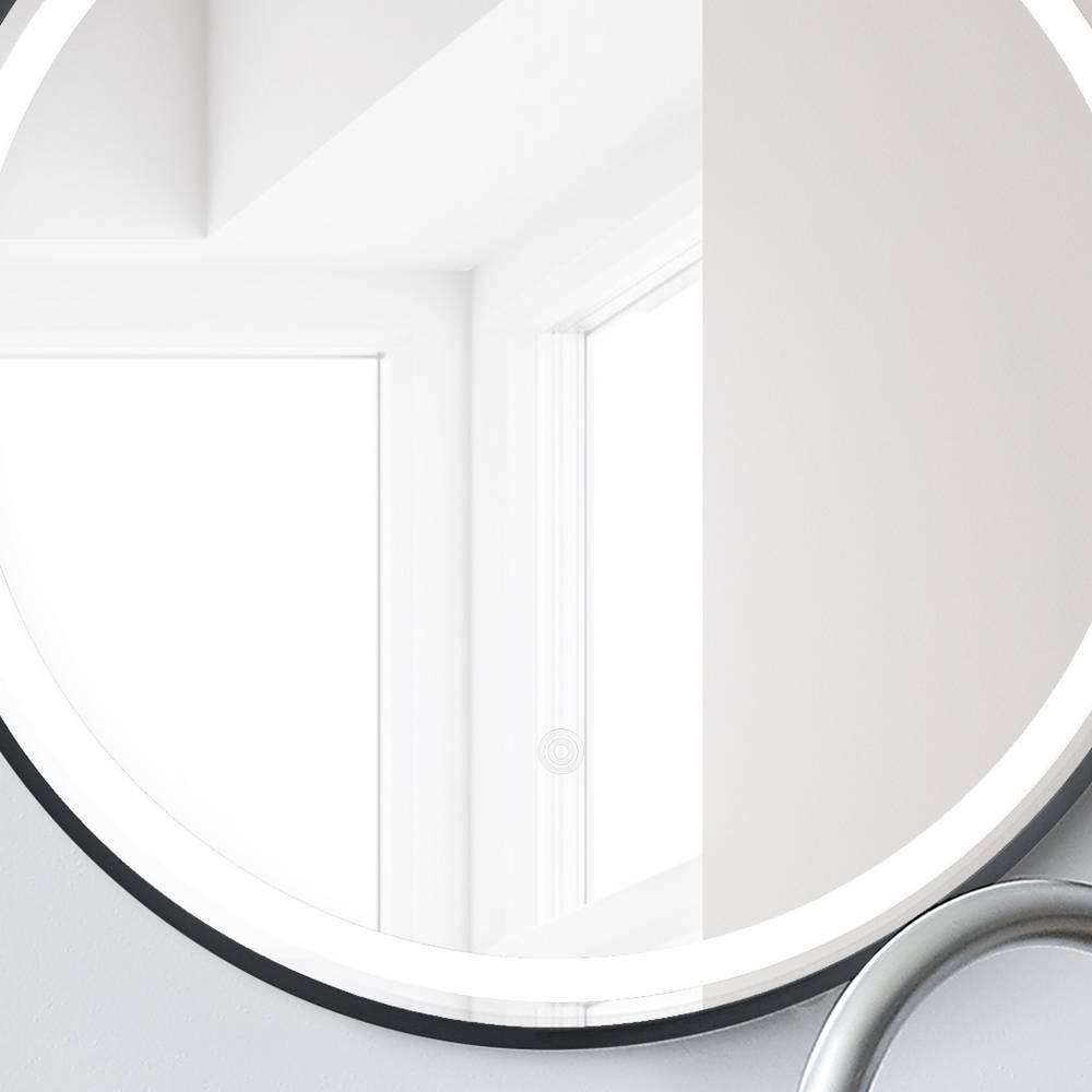 Runder Badspiegel mit integrierter LED Beleuchtung und Touch-Sensor – Pam