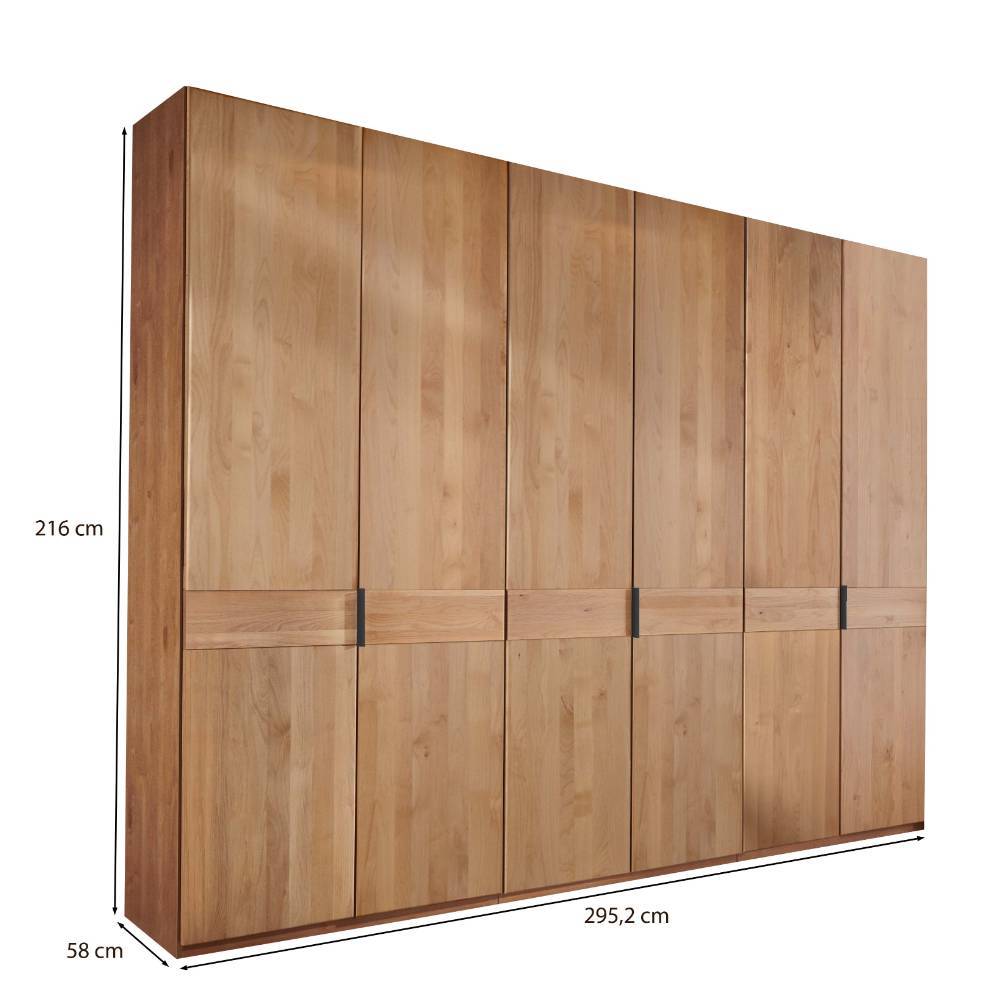 Teilmassiver Schlafzimmer-Kleiderschrank 216 cm hoch - Murray
