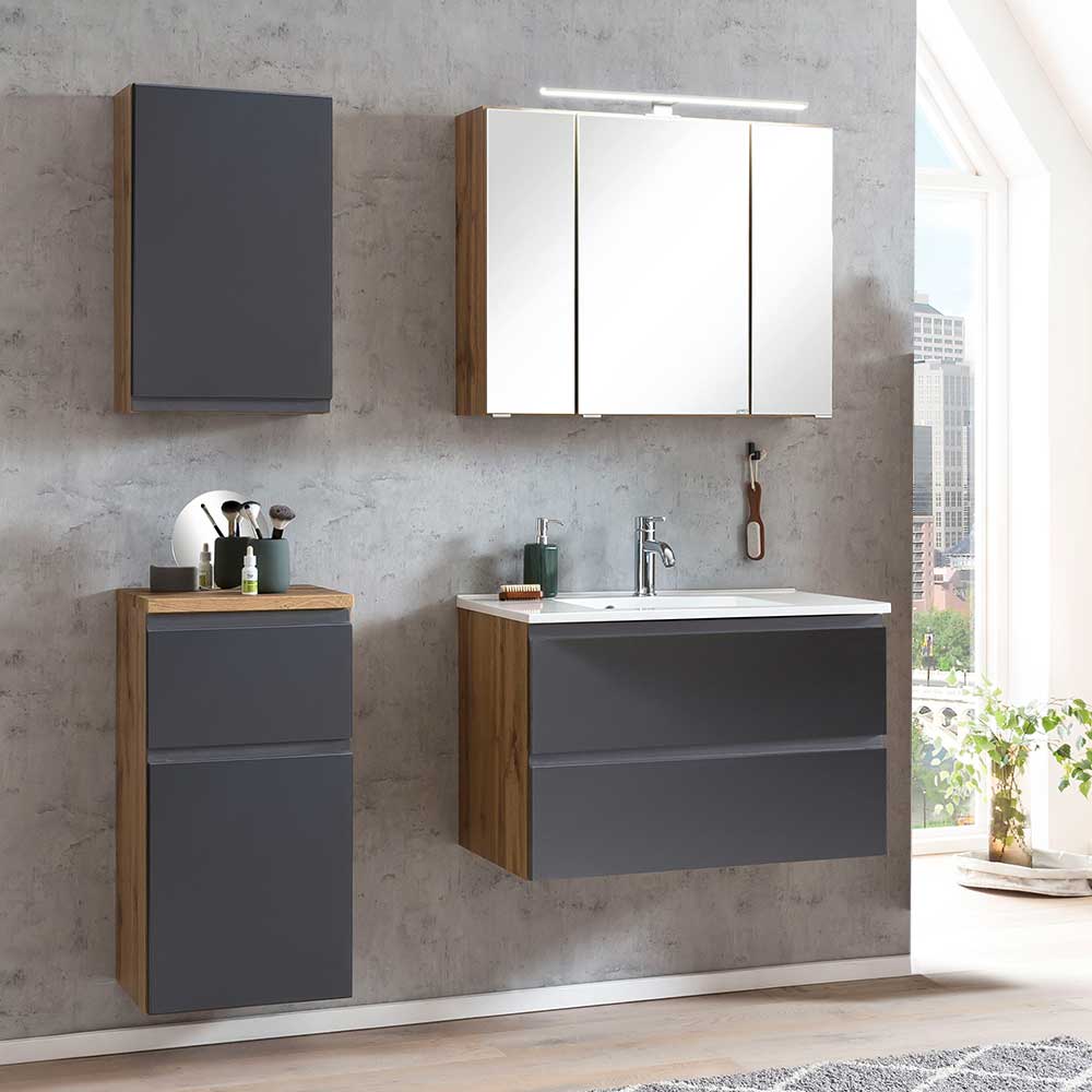 Set Badeinrichtung Möbel 120 cm breit - Jambi (vierteilig)