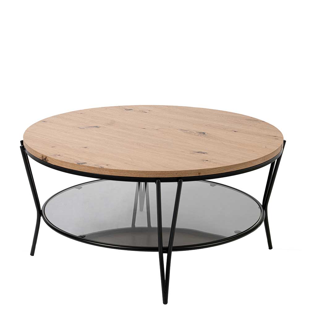 Design Couchtisch in Rund - 80x40x80 cm - Licandro