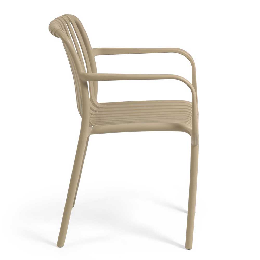 Moderne Outdoorstühle in Beige - Rica (4er Set)
