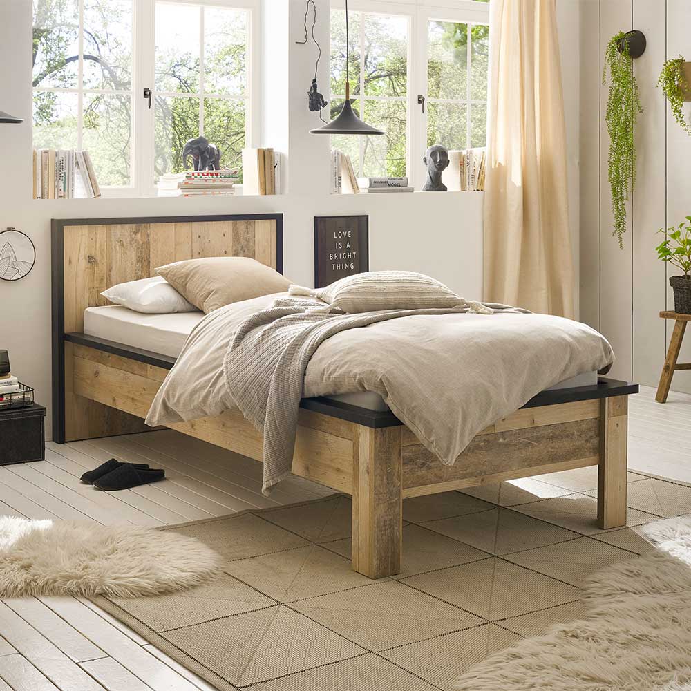 Komplett Schlafzimmer mit Einzelbett - Naiavio (vierteilig)
