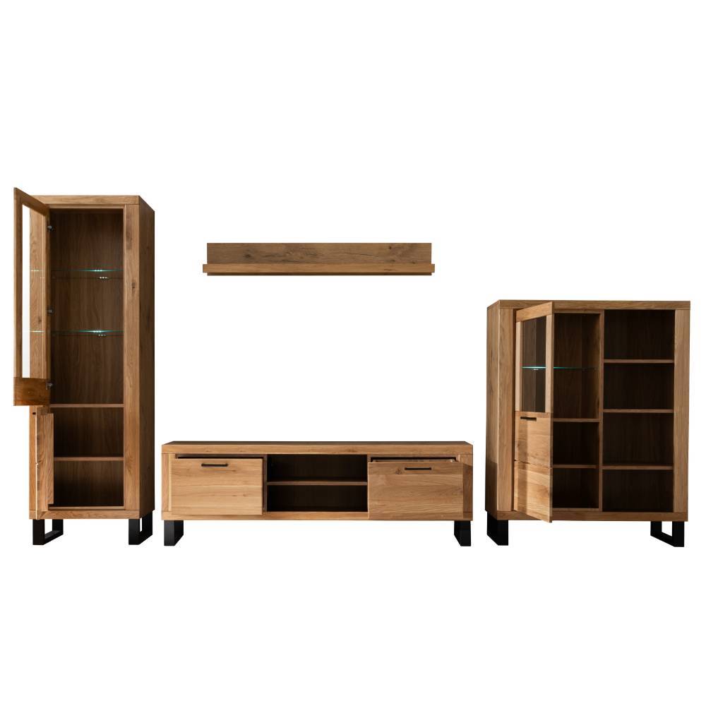 TV Anbauwand Möbel Set - Scarlett (vierteilig)