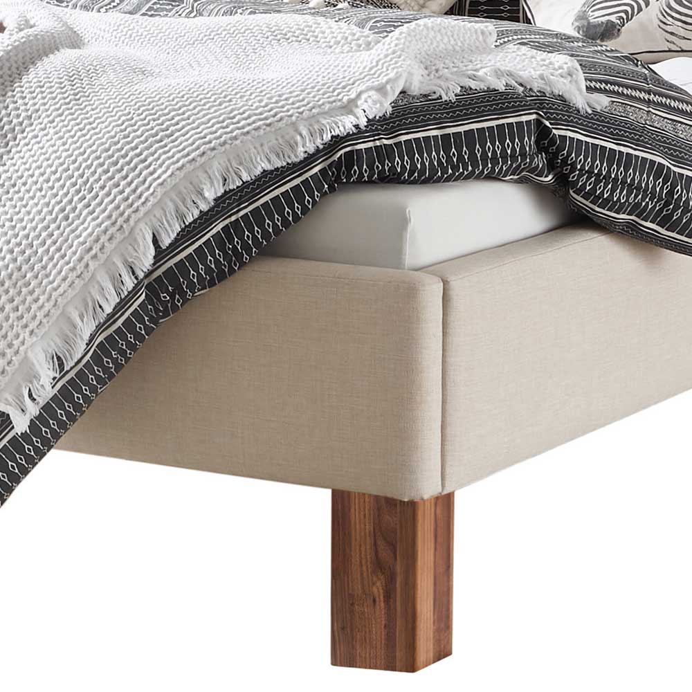 Scandi Chic Polsterbett in Beige - Prismo