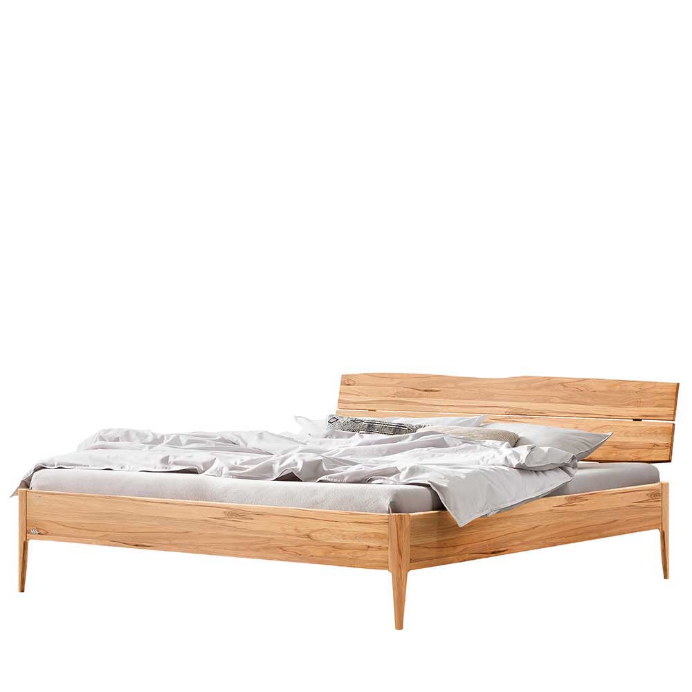 Bett aus Wildbuche mit Baumkante Kopfteil - Patrice