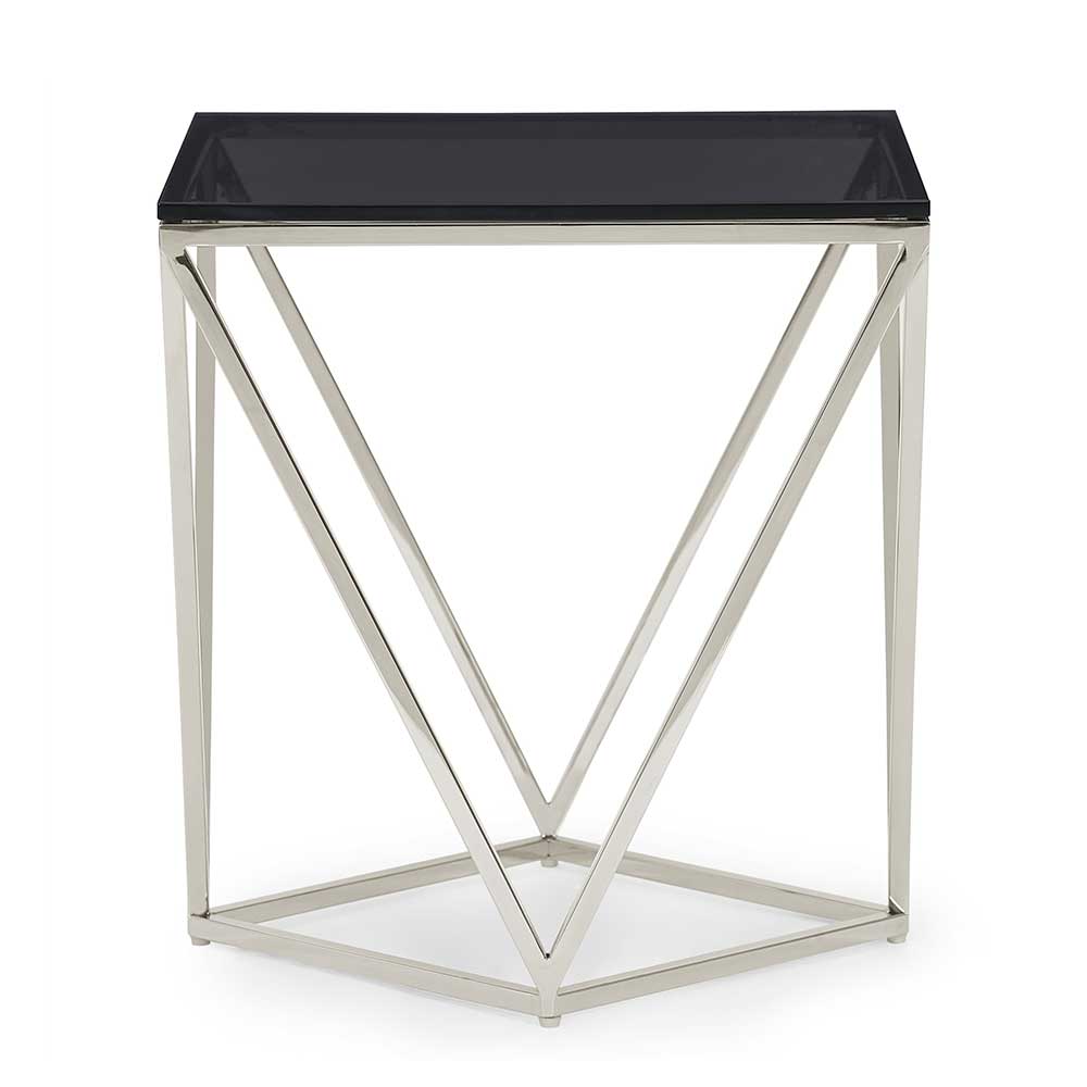 51x56x51 Designer Beistelltisch aus Rauchglas - Lova