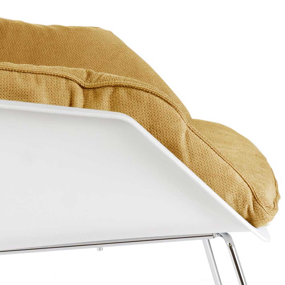 Designsessel in Gelb und Weiß - Navarra (2er Set)