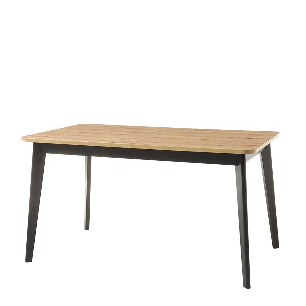 Skandi Küchentisch in Wildeiche & Schwarz - Olcian