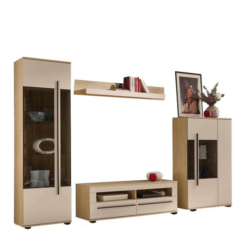 TV-Anbauwand Set modern - Raisa (vierteilig)