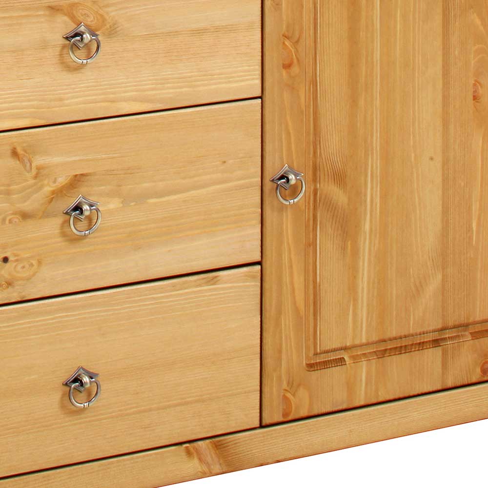 152x68x38 Holzkommode mit 3 breiten Schubladen - Imressa