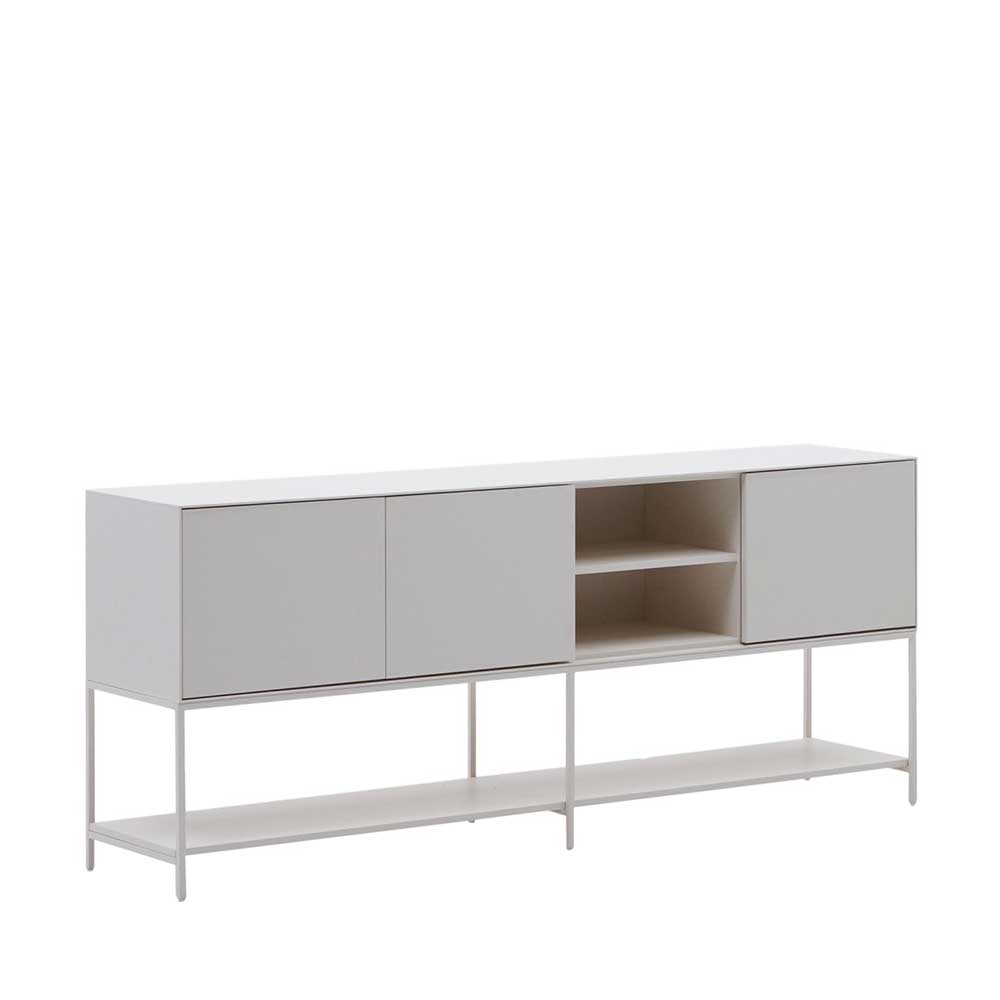 Weißes Sideboard in halboffenem Design - Dresconio
