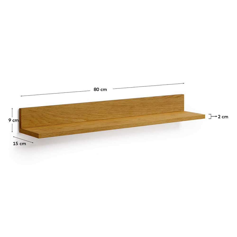 Modernes Hängeboard in Furnier Eiche - Elastian